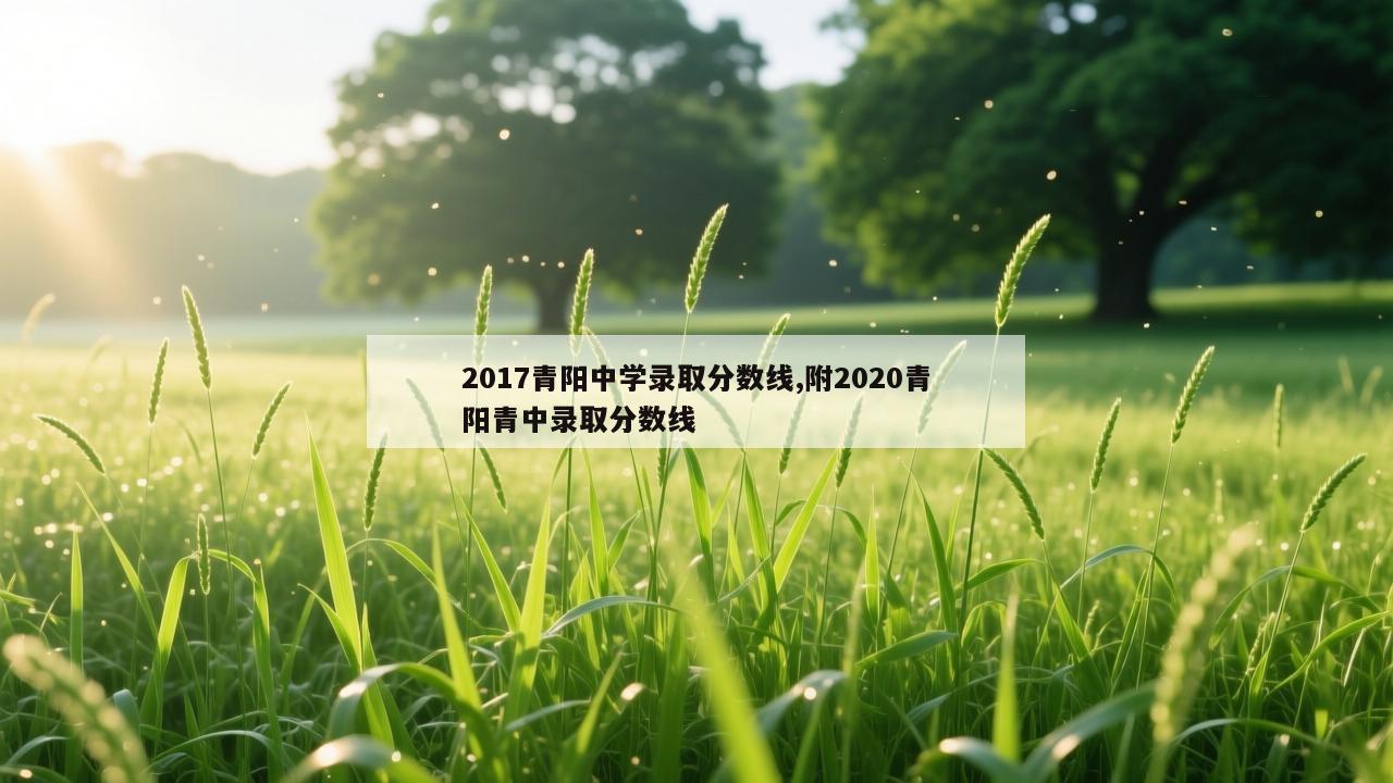 2017青阳中学录取分数线,附2020青阳青中录取分数线