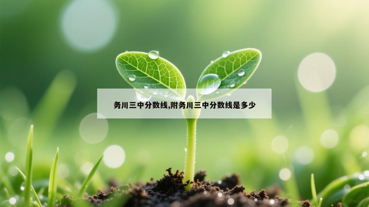务川三中分数线,附务川三中分数线是多少