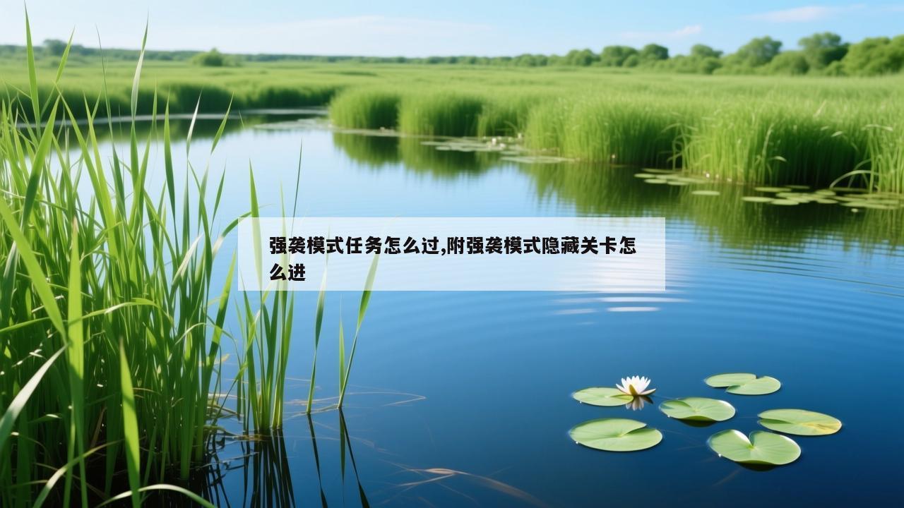 强袭模式任务怎么过,附强袭模式隐藏关卡怎么进