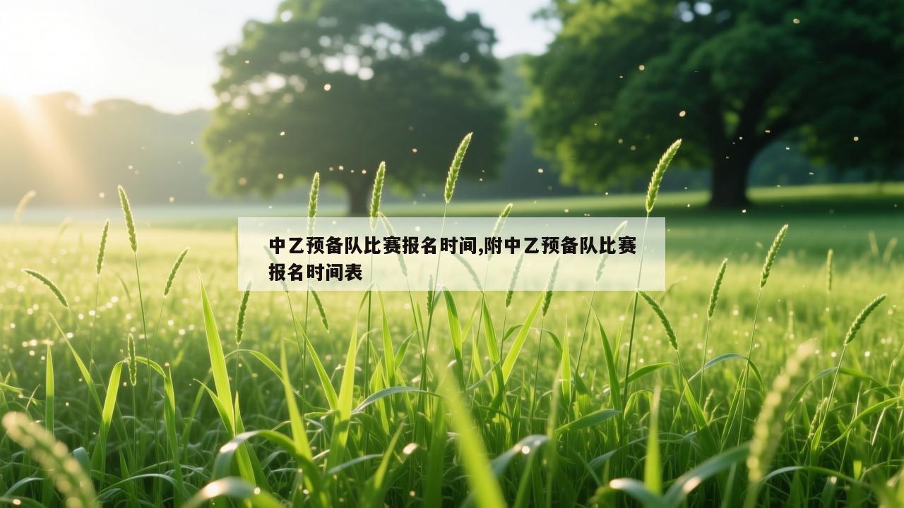 中乙预备队比赛报名时间,附中乙预备队比赛报名时间表
