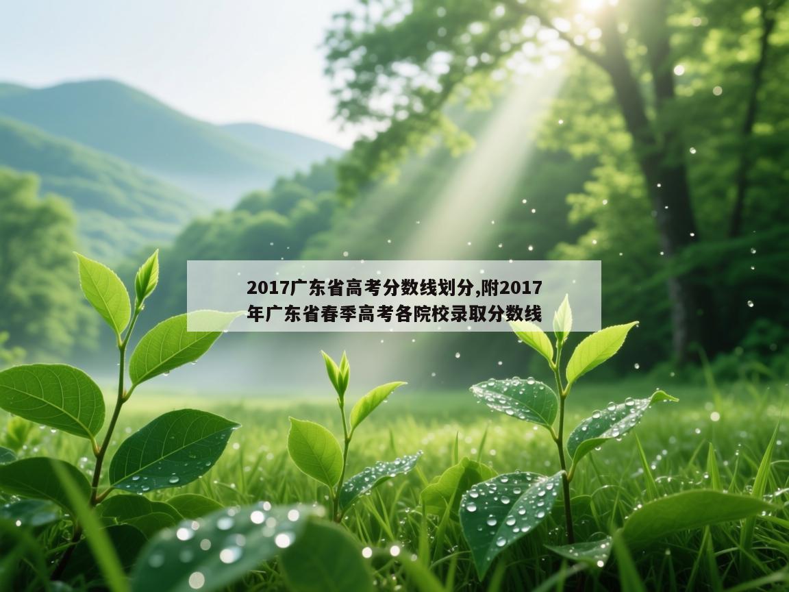 2017广东省高考分数线划分,附2017年广东省春季高考各院校录取分数线