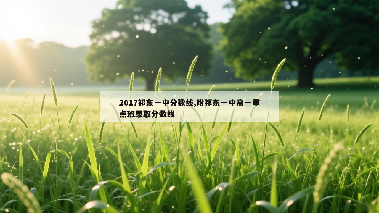2017祁东一中分数线,附祁东一中高一重点班录取分数线
