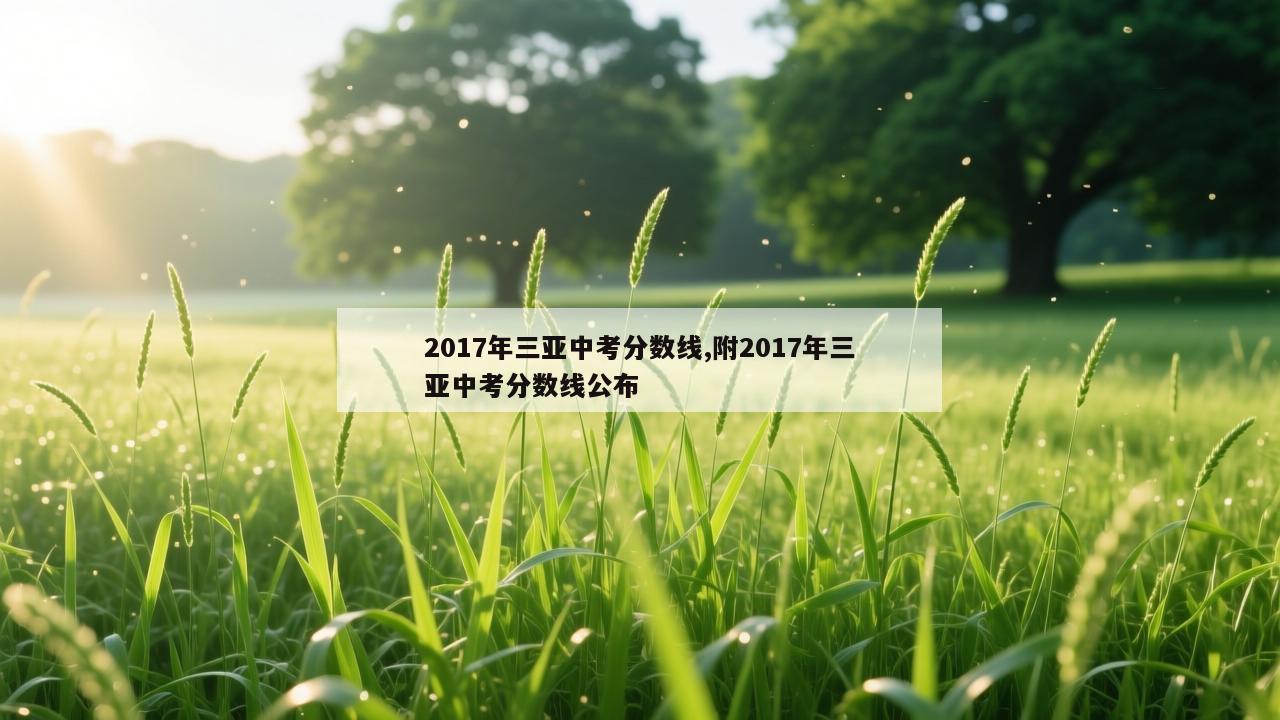 2017年三亚中考分数线,附2017年三亚中考分数线公布