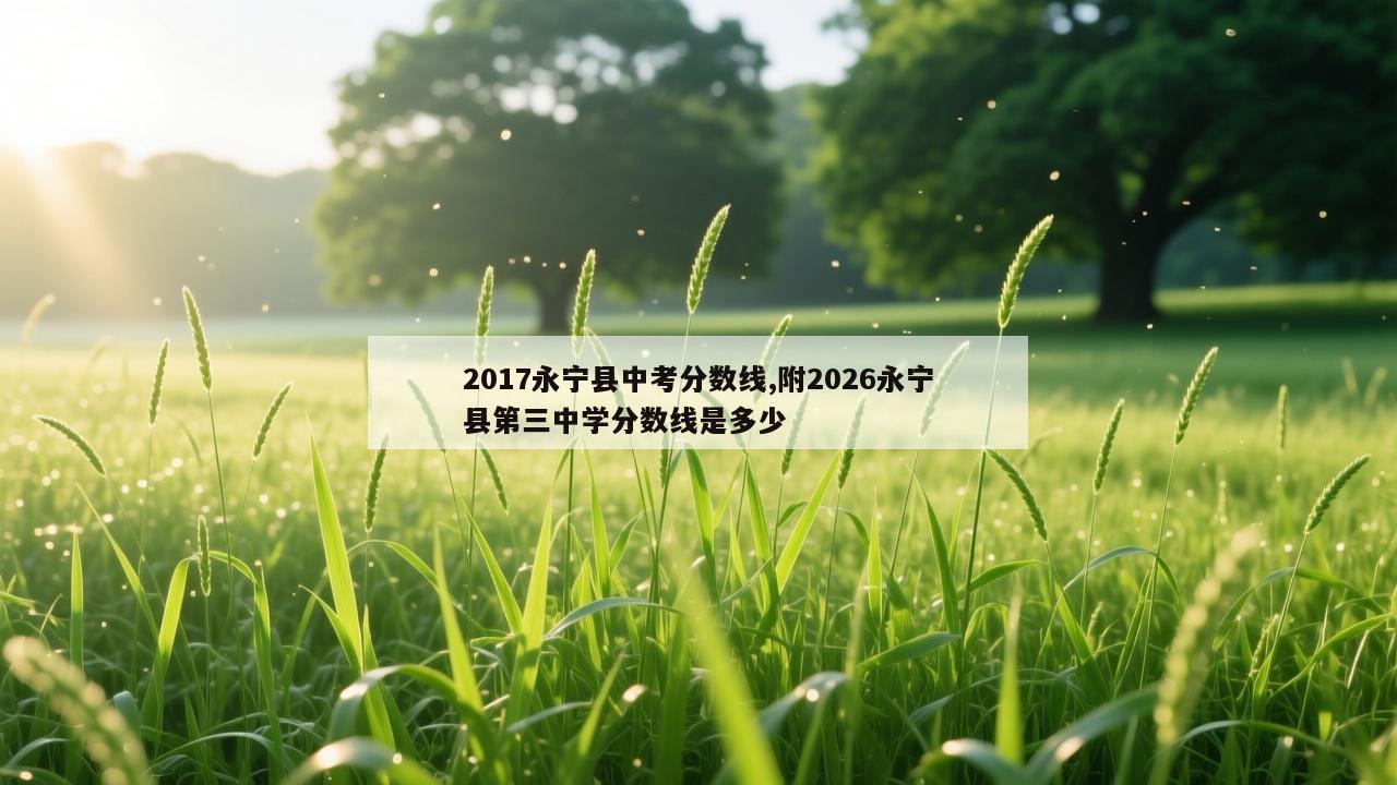 2017永宁县中考分数线,附2026永宁县第三中学分数线是多少