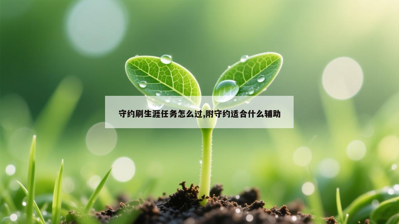 守约刷生涯任务怎么过,附守约适合什么辅助