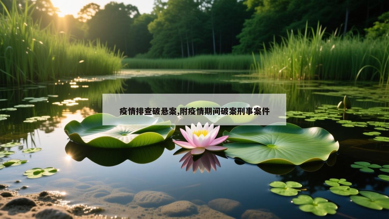 疫情排查破悬案,附疫情期间破案刑事案件