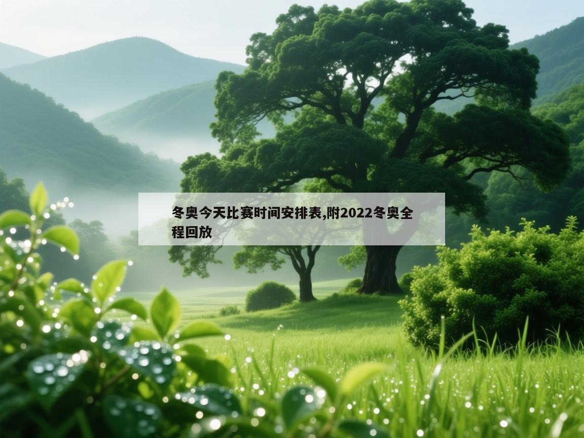 冬奥今天比赛时间安排表,附2022冬奥全程回放