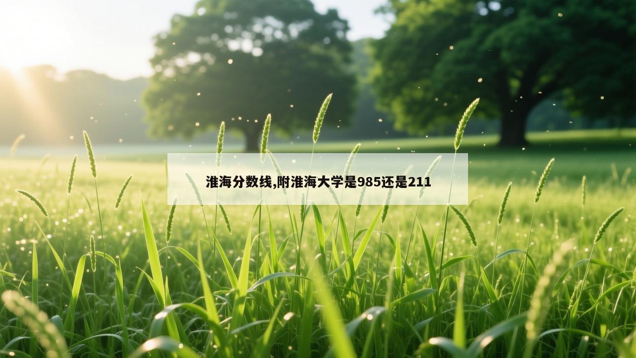 淮海分数线,附淮海大学是985还是211